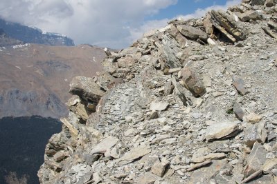The trail seems awfully small and close to the cliff's edge - maybe it's not a human trail?
