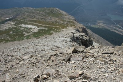 Looking back down