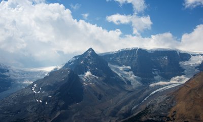 Athabasca Glacier head and Snow Dome