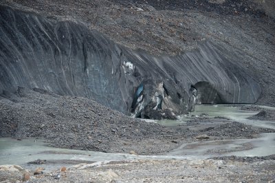 Not a moraine, but glacier covered with rubble