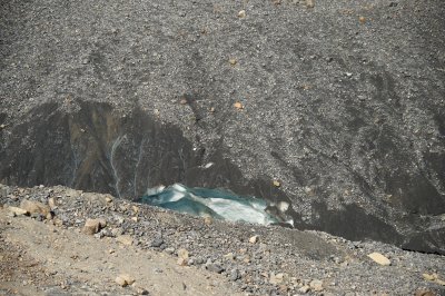 Not a moraine, but glacier covered with rubble