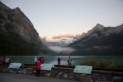 Lake Louise at dawn (with the morning camera squad)