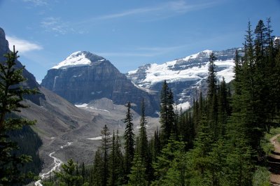 looking up the valley