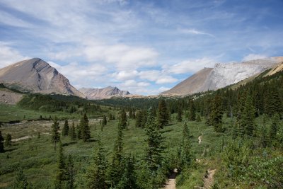 north towards the pass