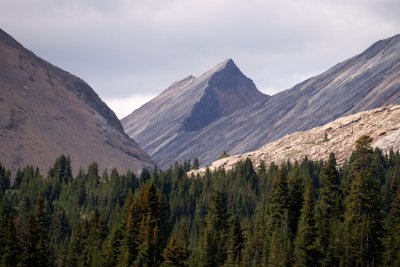huge rock sheets in the distance
