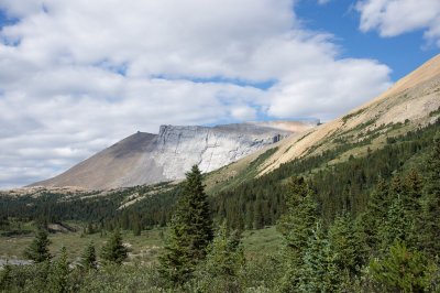 Limestone and Dolomite mountains to the north