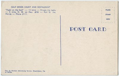 Gulf Sands Court and Restaurant (Port St. Joe) reverse