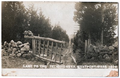 Lane to the Telephone Ex. Westport. Mass 1319