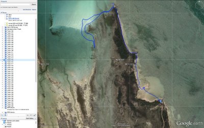 Feb 3 Beach and karst north of Mt Pleasant survey - Track 116