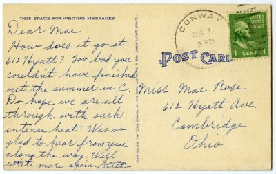 Cold River Bridge, Mohawk Trail, Mass. reverse