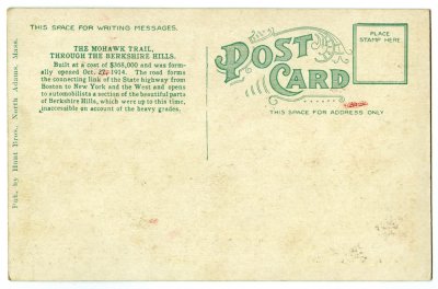 The Big Bridge over the Deerfield River. Mohawk Trail. (Hunt Bros.) reverse
