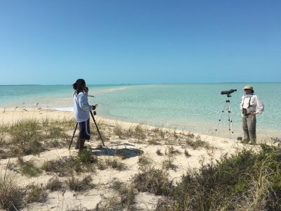 surveying the southern cays of South Andros