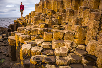 Boy at the Giant's Causeway
