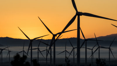 Dawn down on the Wind Farm