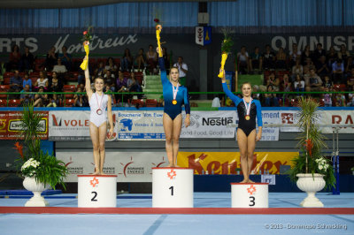 Podium Barres Asymetriques - Giulia Steingruber (1), Ilaria Kslin (2), Nadia Mlhauser (3)