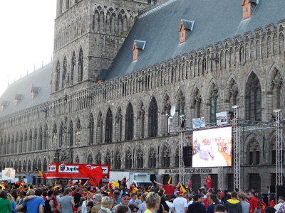 Belgium won 1-0!  A big celebration,