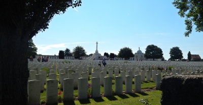 Tyne Cot Cemetery, the largest cemetary on the Western Front with 11,953 buried, nearly 70% unknown.