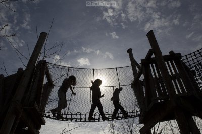 Children playing in the Amsterdam Vondelpark