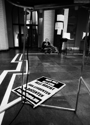 Students protest against the management of the University of Amsterdam by occupying The Maagdenhuis