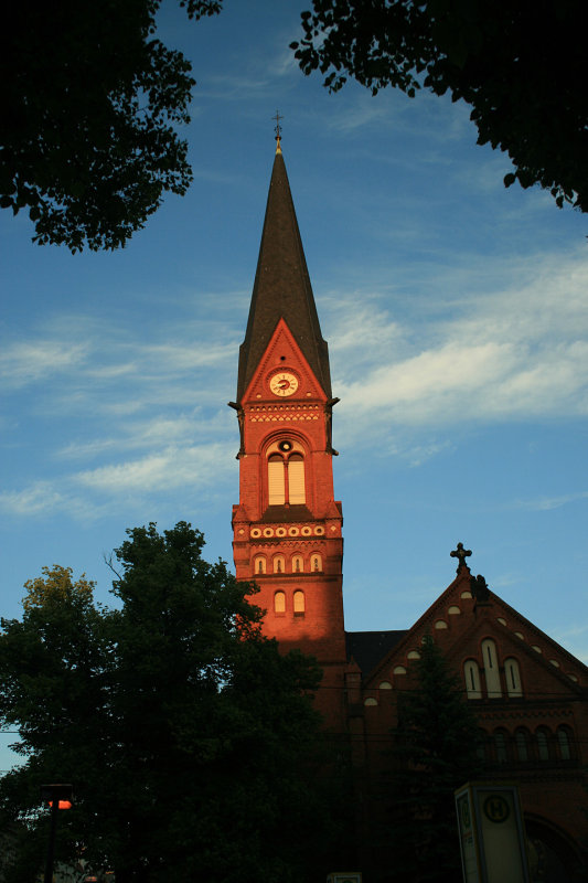 late-afternoon steeple, Prenslauerberg