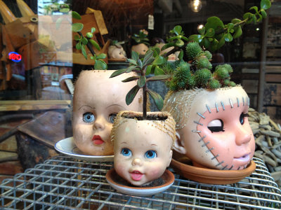 baby doll head planters, Portland