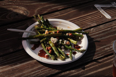 asparagus with hazel nuts, Rogue Brewery