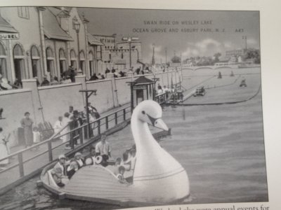 swan boat, Wesley Lake (The Old Photographs Series, Alan Sutton, pub.)