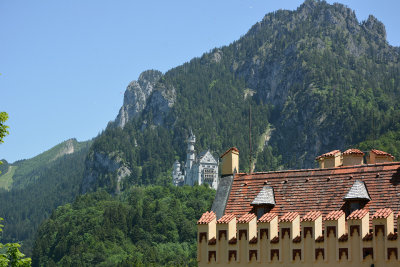view of Neischwanstein from Hohenschwangau
