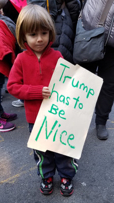 The Women's March in NYC, January 21, 2017
