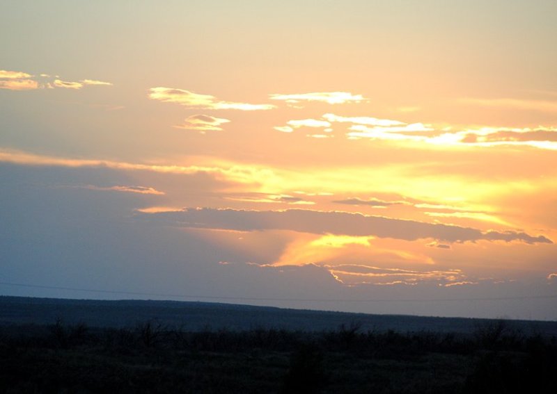 sunset at Alibates Flint Quarries in TX