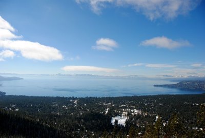 Lake Tahoe: whole lake view looking south