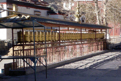 Gyangtze Phalkor Monastery prayer wheels