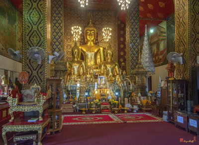 Wat Phra That Hariphunchai Wihan Luang Buddha Images (DTHLU0004)