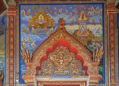 Wat Mahawan Wihan Luang Entrance Painting and Door Lintel (DTHLU0270)