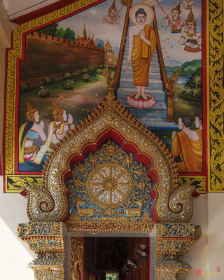 Wat Phra Khong Reusi Phra Ubosot Door Lintel and Entrance Painting (DTHLU0368)