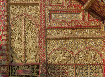 Wat Saen Fang Phra Wihan Facade Details (DTHCM1121)
