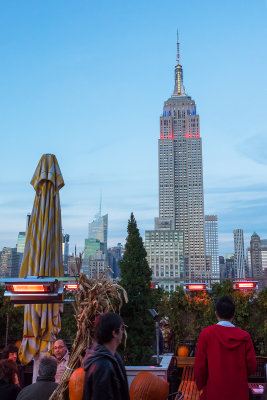 The Empire State Building from a Rooftop Bar.