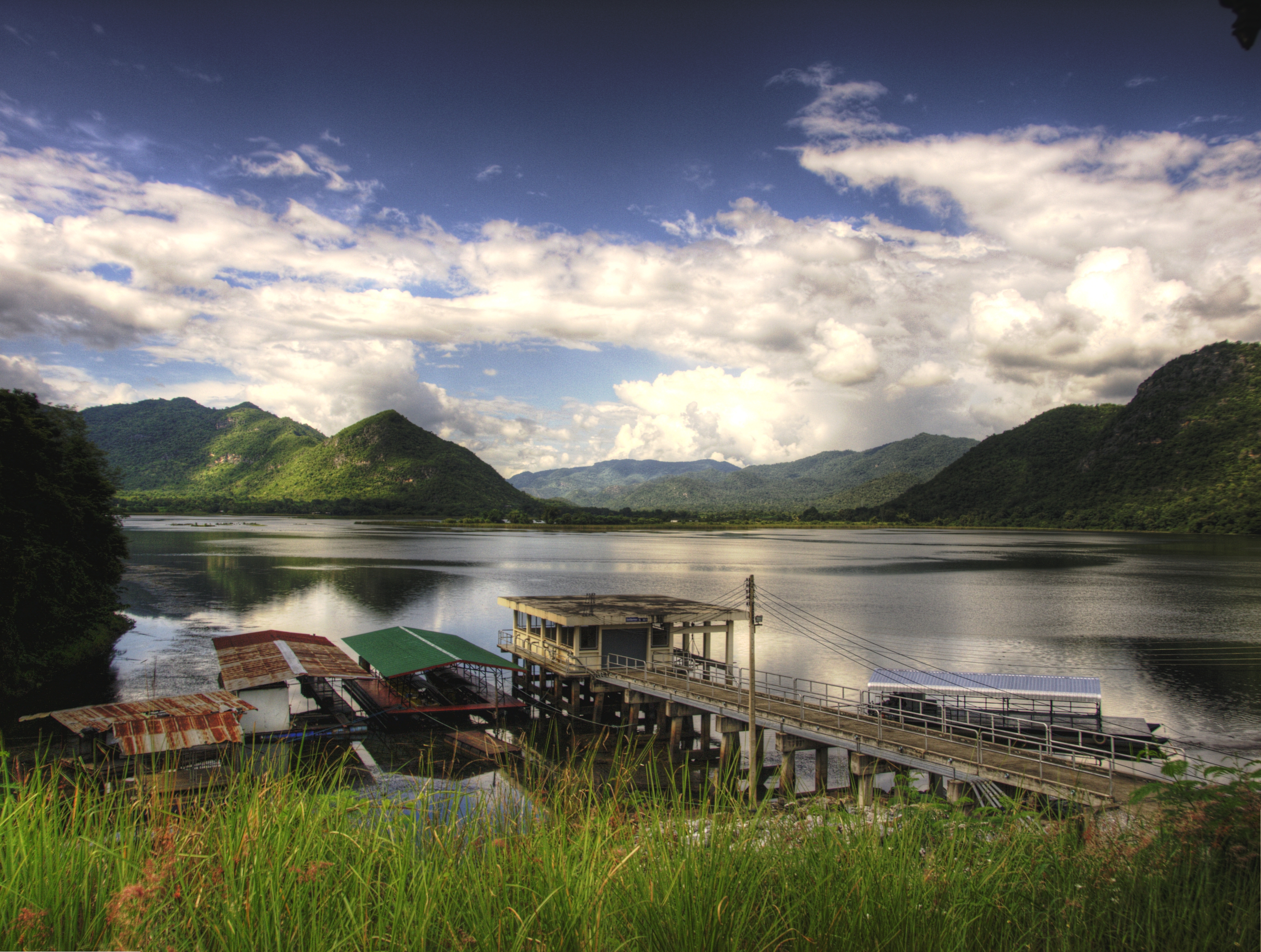 Thanthungna Dam. The start of the River Khwae (Kwai) in Kan