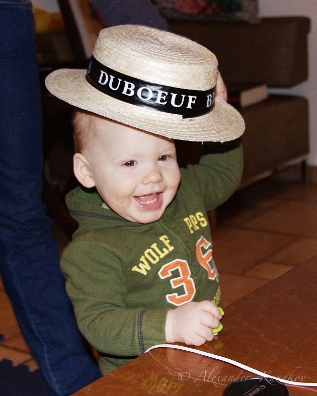 The first celebration of Beaujolais Nouveau. But so far only with the hat.