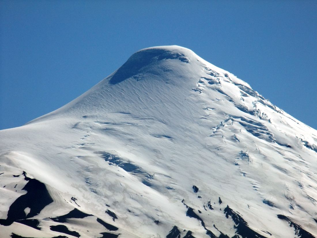 These are actually several glaciers at the top of Osorno