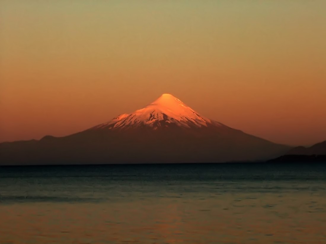 Mt. Osorno at sunset