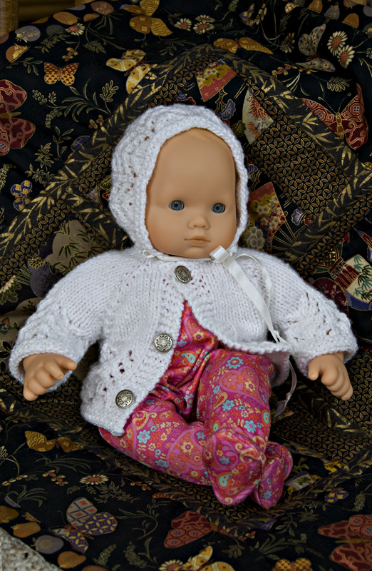 Sweater And Bonnet For 15-16 Baby Doll