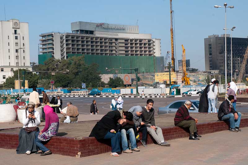 Tahrir Square, Cairo, on a quiet day.