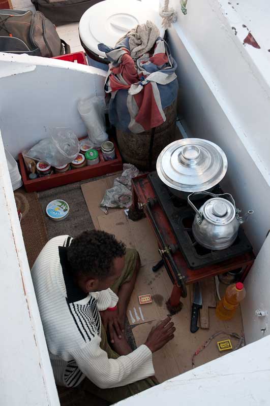 At work in the galley