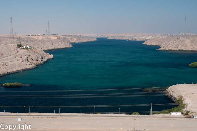 Impoundment of the Aswan High Dam, from the dam wall