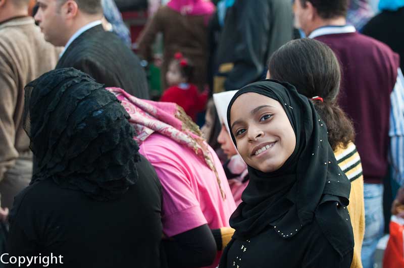 People at the Eid el Adha celebrations, Cairo