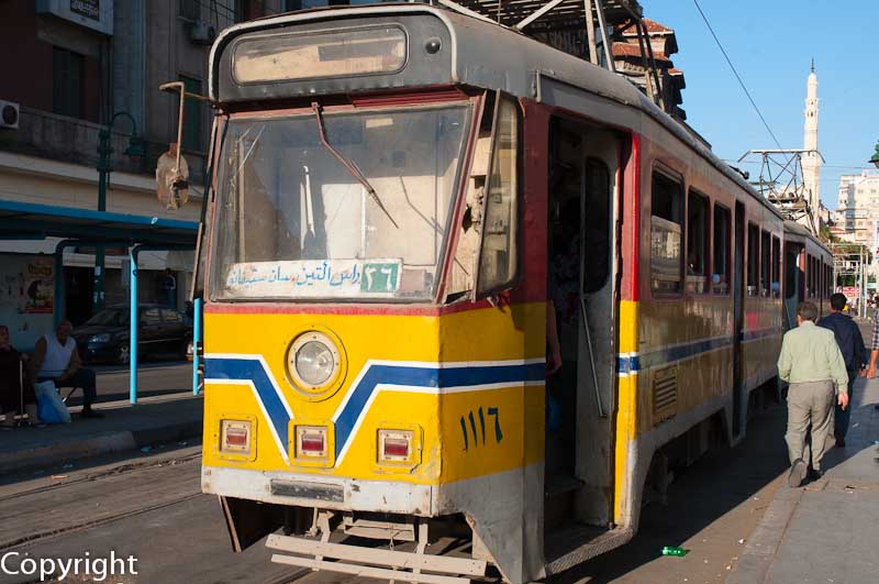 Dilapidated tramcar