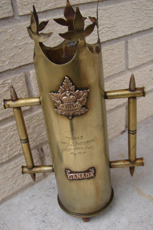 27th  City of Winnipeg Battalion CEF Trench art