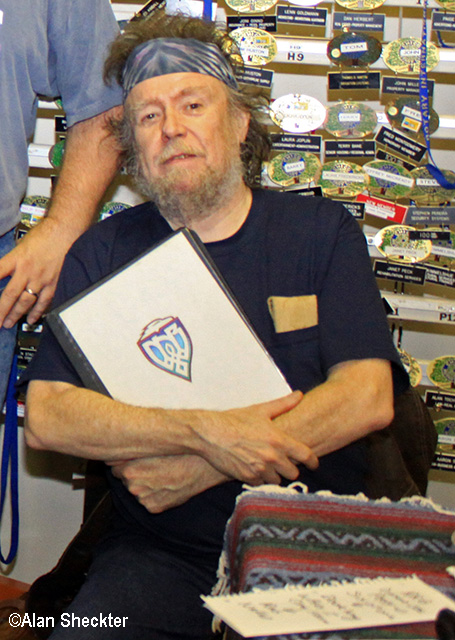 David Nelson with his notebook of company secrets