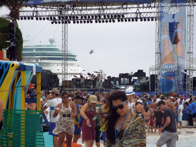 Revelers gather